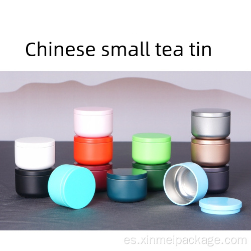 50 ml de color chino té pequeño lata de té